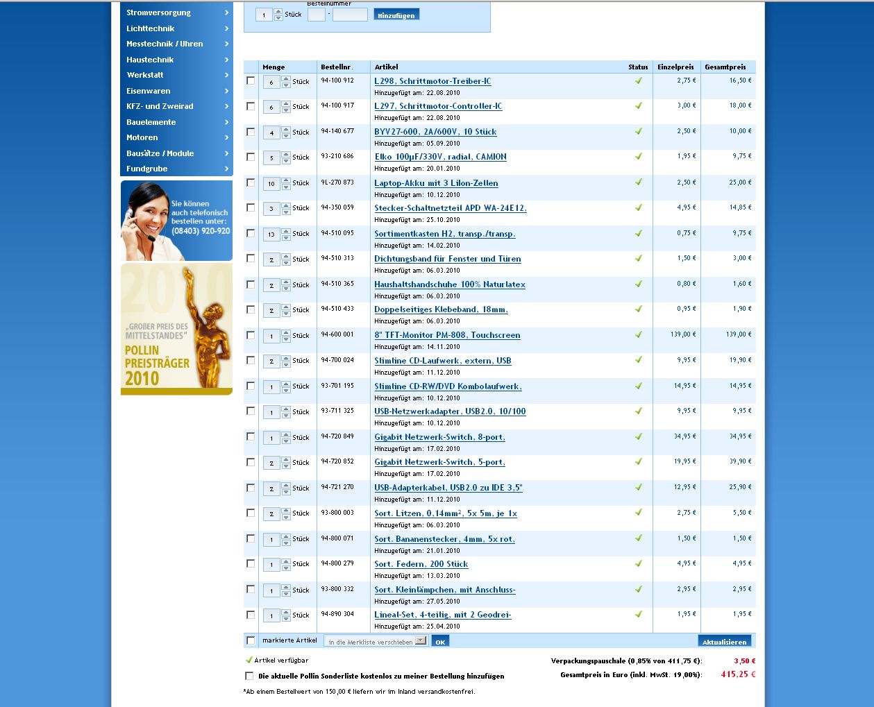 bestellliste